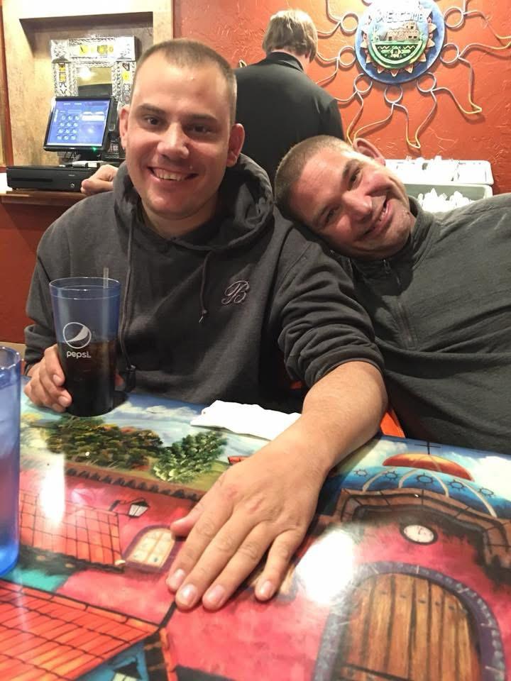 disabled people sitting in the pub